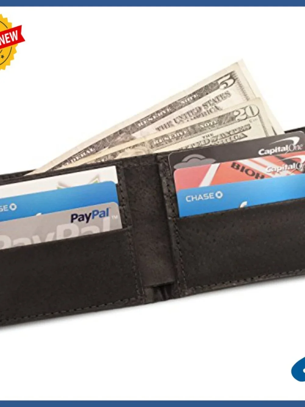 Genuine Ostrich Leather Bifold Wallet Handmade with 6 Card Slots